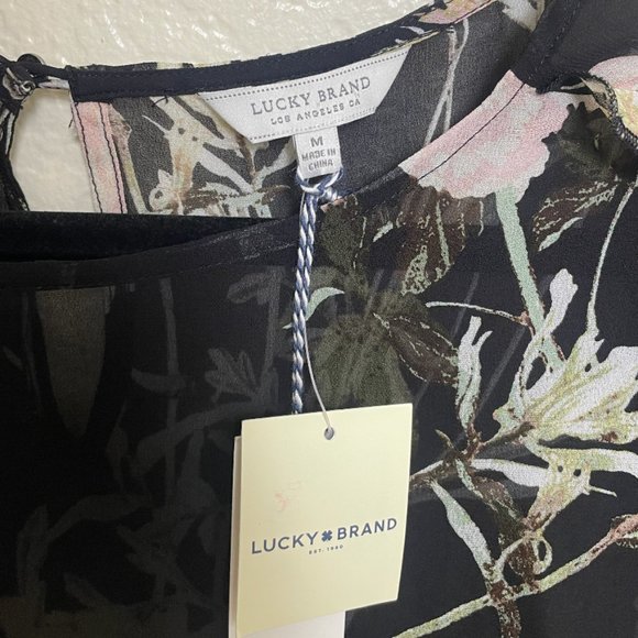 ⭐️ Sheer Floral Ruffle Boho Hipster Hippie Chic Glam Work Casual Romantic Top - Picture 4 of 6